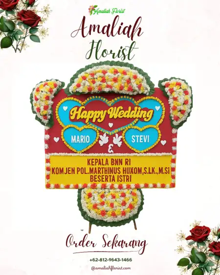 Papan Bunga Pernikahan Ngelo